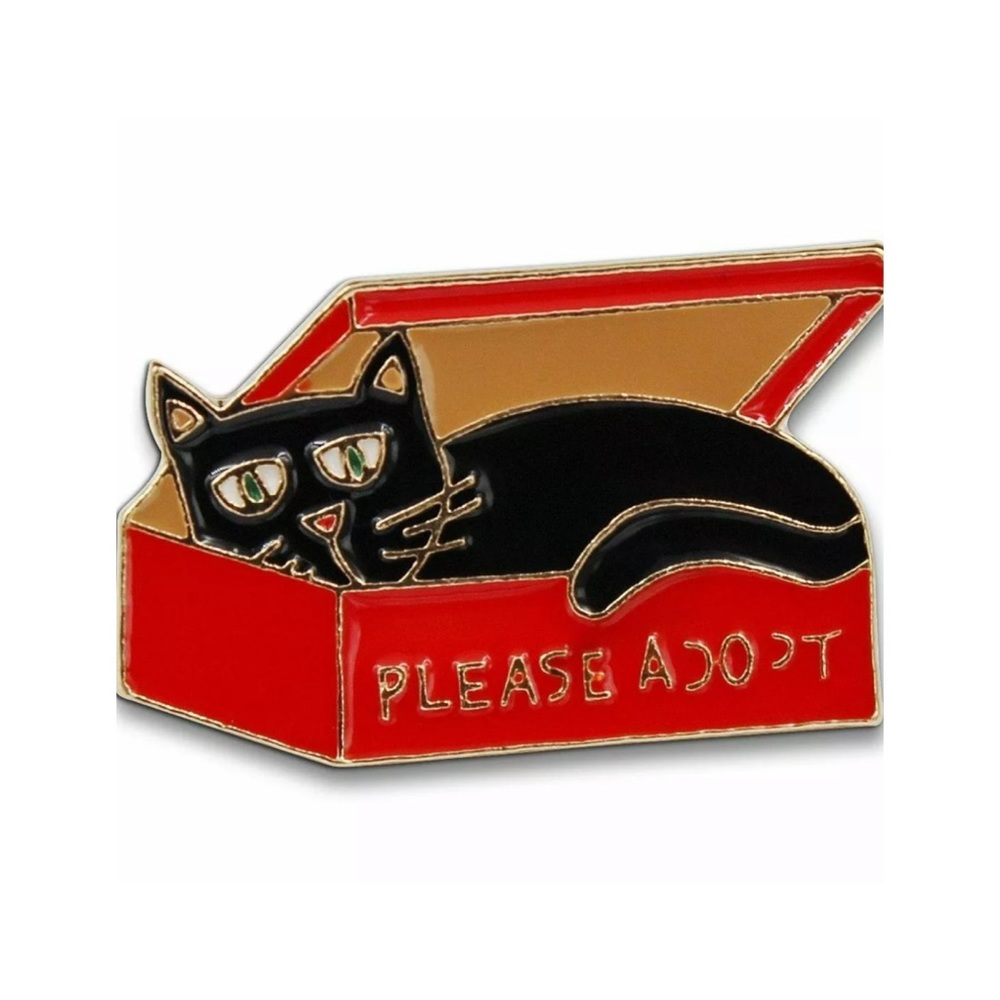 Please Adopt Cat Pin